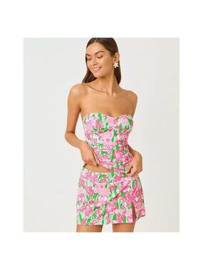 Lilly Pulitzer Kellyann Hannah Swim Skirt Pink/Green NWT Sz 12
